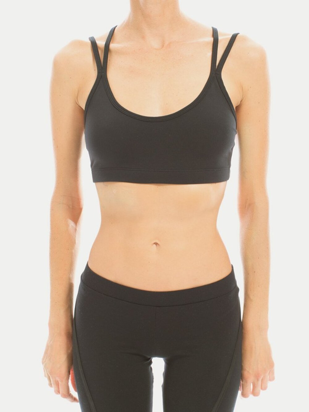 NWT Solow Women's Multi Strap Sports Bra Black Size XS